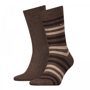 DUO STRIPE SOCK 2P 778 OAK