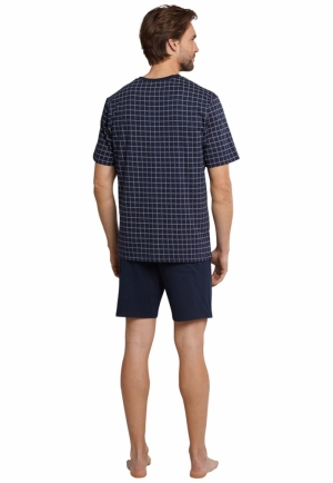 PYJAMA KORT 803 DONKERBLAUW