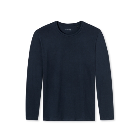 LANGARMSHIRT RUNDHALS 803 DONKERBLAUW
