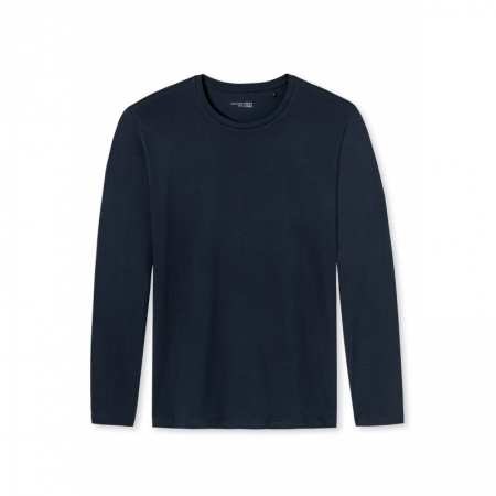 LANGARMSHIRT RUNDHALS 803 DONKERBLAUW