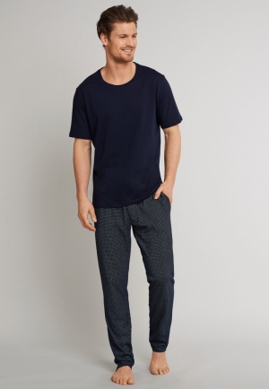 HOSE LANG 835 DONKERBLAUW