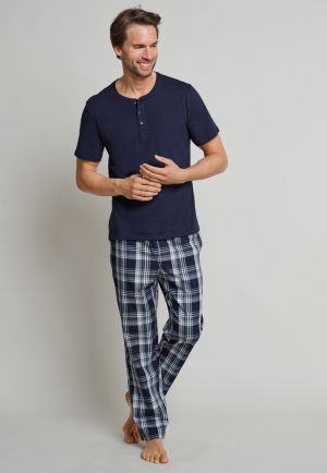 HOSE LANG 835 DONKERBLAUW