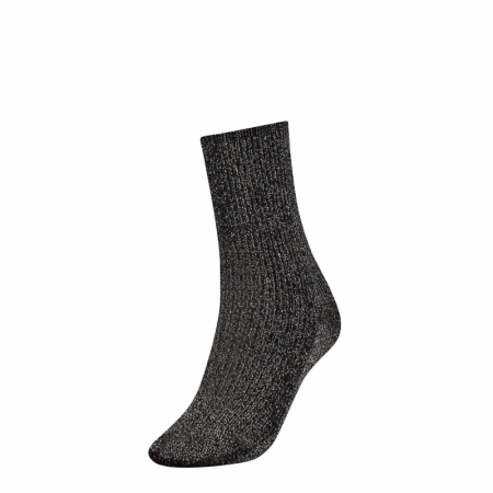 GLITTER SOCK 200 BLACK