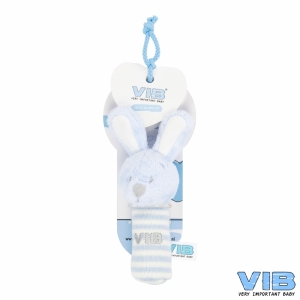 Konijn Squeaker met Piep Blauw