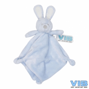 Konijnenhoofd Knuffeldoekje Blauw