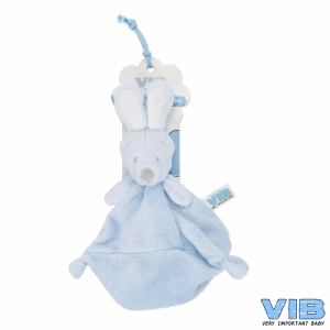 Konijnenhoofd Knuffeldoekje Blauw