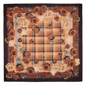 CHECKS AND ROSES 04 BROWN