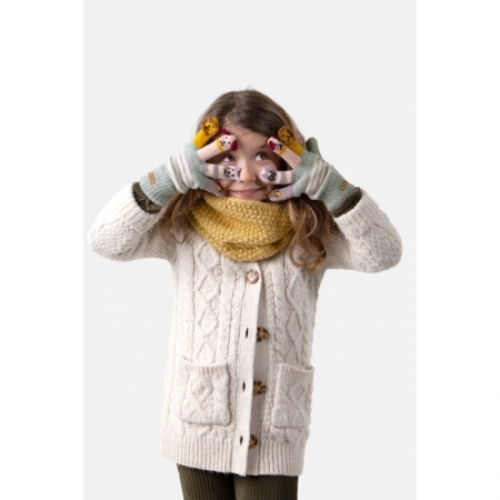 PUPPET GLOVES 025 heather gre