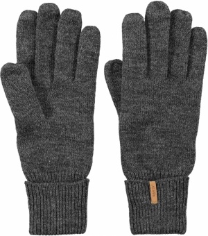 FINE KNITTED GLOVES 419 DARK HEATHE