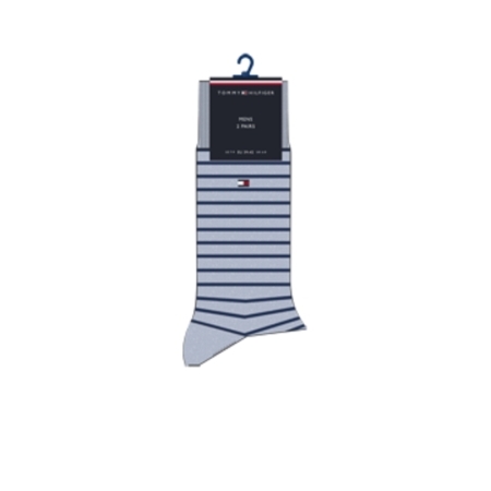 SMALL STRIPE SOCK 043 light blue melange