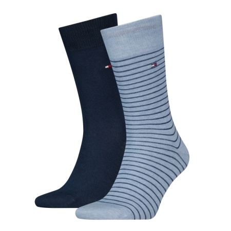 SMALL STRIPE SOCK 043 light blue melange