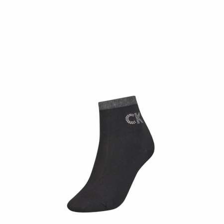 SHORT SOCK 1P BIG CRYSTAL LOGO BLACK