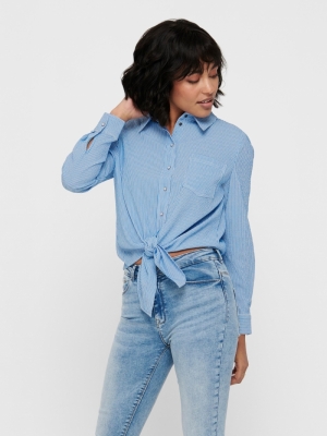 ONLLECEY LS STRIPE KNOT DNM SH 177922001 Cloud