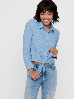 ONLLECEY LS STRIPE KNOT DNM SH 177922001 Cloud