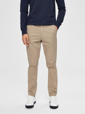 SLHSLIM-MILES FLEX CHINO PANTS 181851 Greige