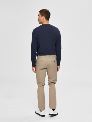 SLHSLIM-MILES FLEX CHINO PANTS 181851 Greige