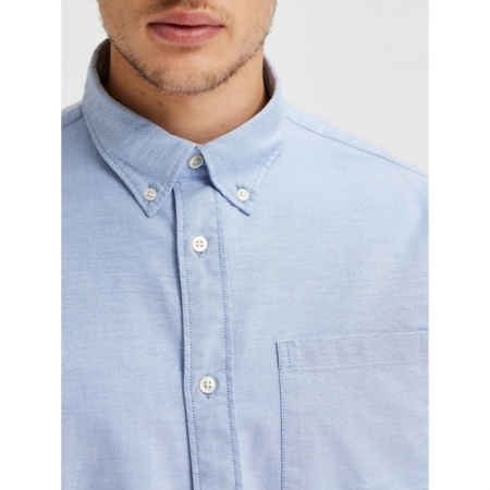 SLHREGRICK-OX FLEX SHIRT LS S 182811 Light Bl