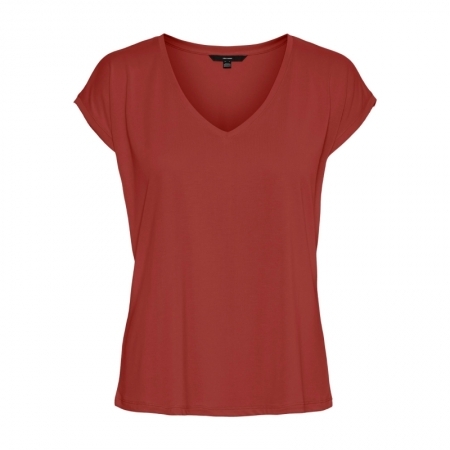 VMFILLI SS V-NECK TEE GA NOOS 218550 Red Ochr