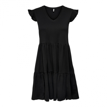 ONLMAY LIFE CAP SLEEVES FRILL 177911 Black