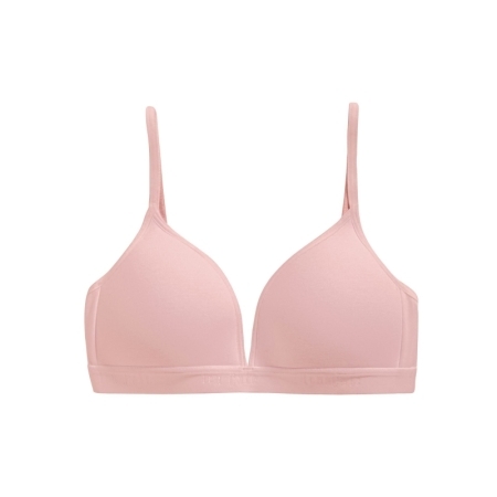 COTTON STRETCH GIRLS BRA 1393 Ash-Pink