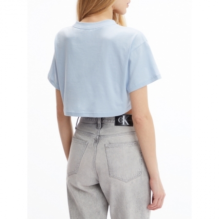 TWO TONE MONOGRAM CROPPED TEE C1U