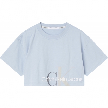 TWO TONE MONOGRAM CROPPED TEE C1U