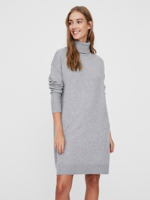 VMBRILLIANT LS ROLLNECK DRESS 178994 Light Gr