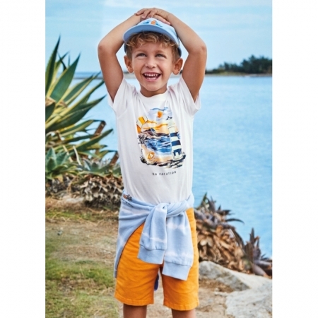 BASIC 5 POCKETS TWILL SHORTS 082 MANGO