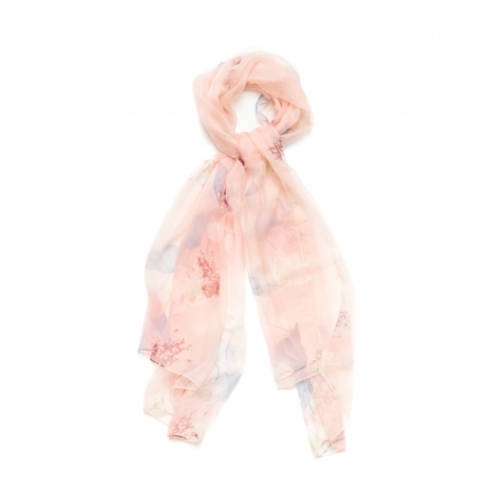 SCARF - FLOWERS SALMON