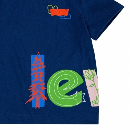DOODLE LOGO TEE AND SHORT SET U29 estate blue
