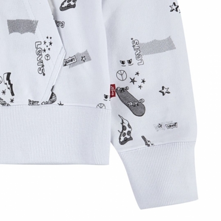LVB PRINTED PULLOVER HOODIE 001 white