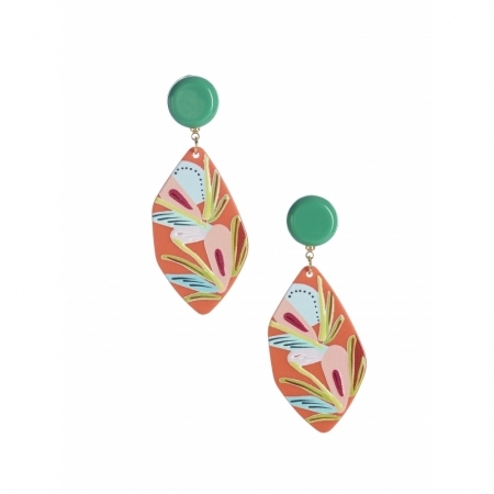 MULTICOLOR EARRING GREEN