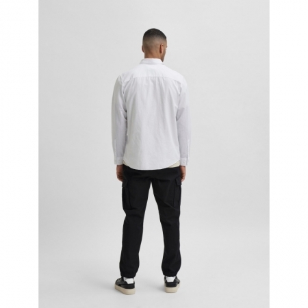 SLHSLIMNEW-LINEN SHIRT LS W NO 178615 White