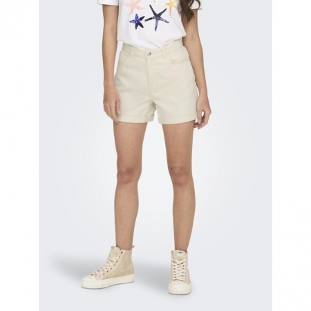 ONLVEGA HW MOM SHORTS NOOS 234755 Ecru