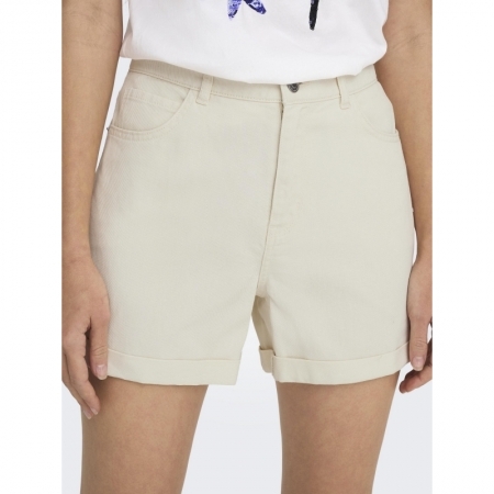 ONLVEGA HW MOM SHORTS NOOS 234755 Ecru