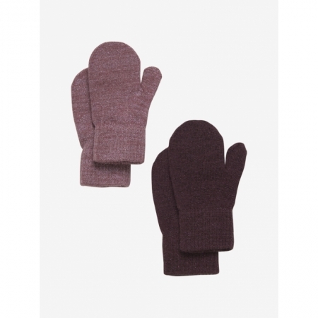 MAGIC GLITTER MITTENS 2-PACK 694 ROSE BROWN