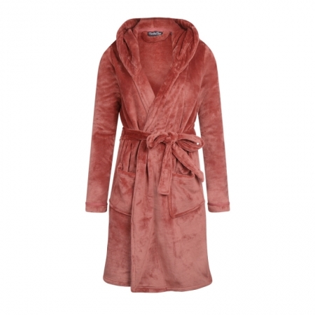 SHORT BATHROBE DARK RED
