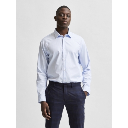 SLHREGETHAN SHIRT LS CLASSIC B 182811 Light Bl