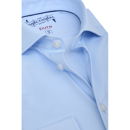 Hemd - Langarm - Functional 100 - uni light blue