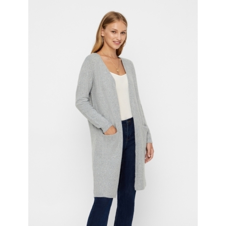 VMDOFFY LS LONG OPEN CARDIGAN 178994 Light Gr
