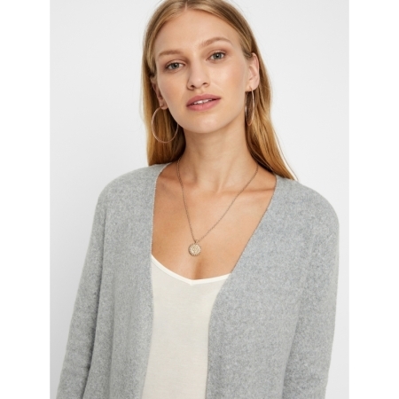 VMDOFFY LS LONG OPEN CARDIGAN 178994 Light Gr
