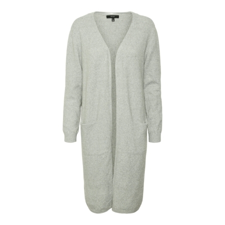 VMDOFFY LS LONG OPEN CARDIGAN 178994 Light Gr