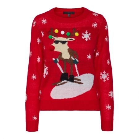 VMRUDOLF LS O-NECK BLOUSE XMAS 199369001 Chine