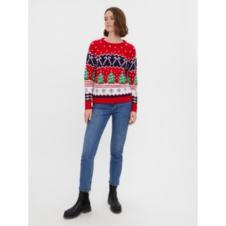 VMXMASALLOVER LS O-NECK BLOUSE 199369001 Chine