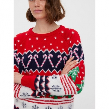 VMXMASALLOVER LS O-NECK BLOUSE 199369001 Chine