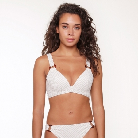 VOORGEVORMDE TRIANGEL BIKINI 60 FISHBONE PRINT