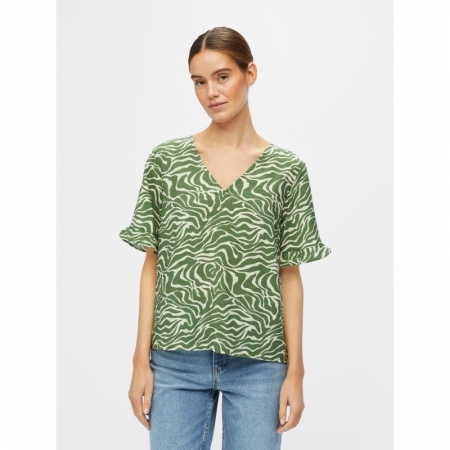 121130 T-Shirt Vineyard Green/SANDSHELL ANIMAL