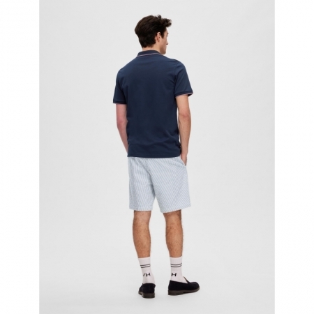 SLHFIGO ZIP SS POLO B 186839 Sky Capt
