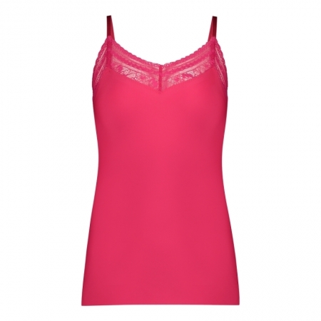 SECRETS SPAGHETTI TOP LACE 5012 RASPBERRY
