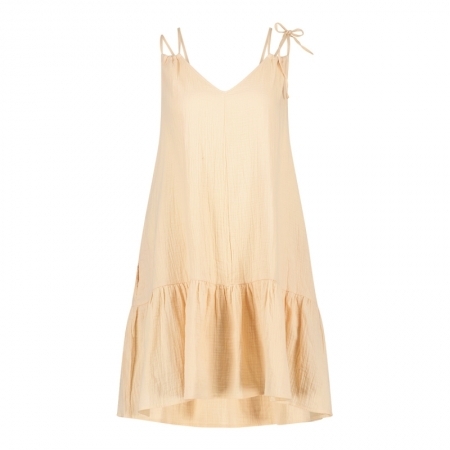 SPAGHETTI DRESS 2384 BEIGE